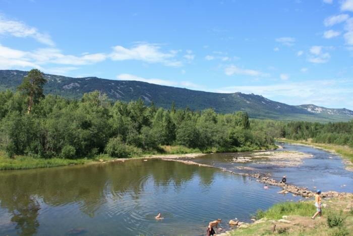 деревенский пляж