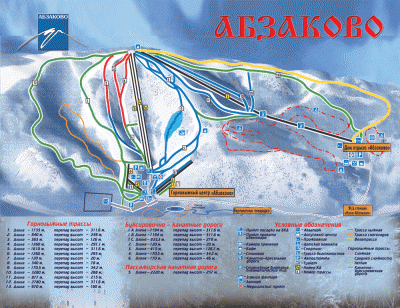 Схема трасс Абзаково