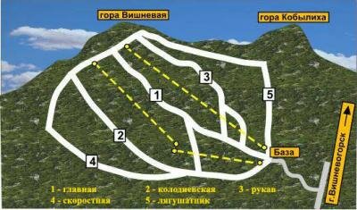 гора Вишневая схема трасс